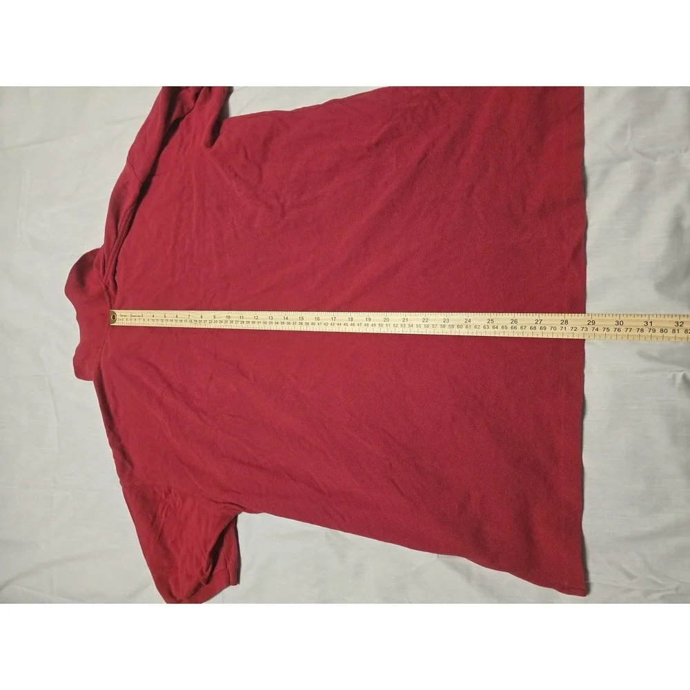 Polo Ralph Lauren Polo Shirt Mens Large Red Classic Fit Pony Embroidered‎ Casual